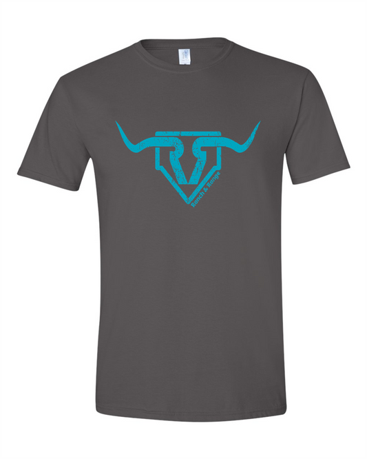 Gray and Turquois Ranch & Range Tee